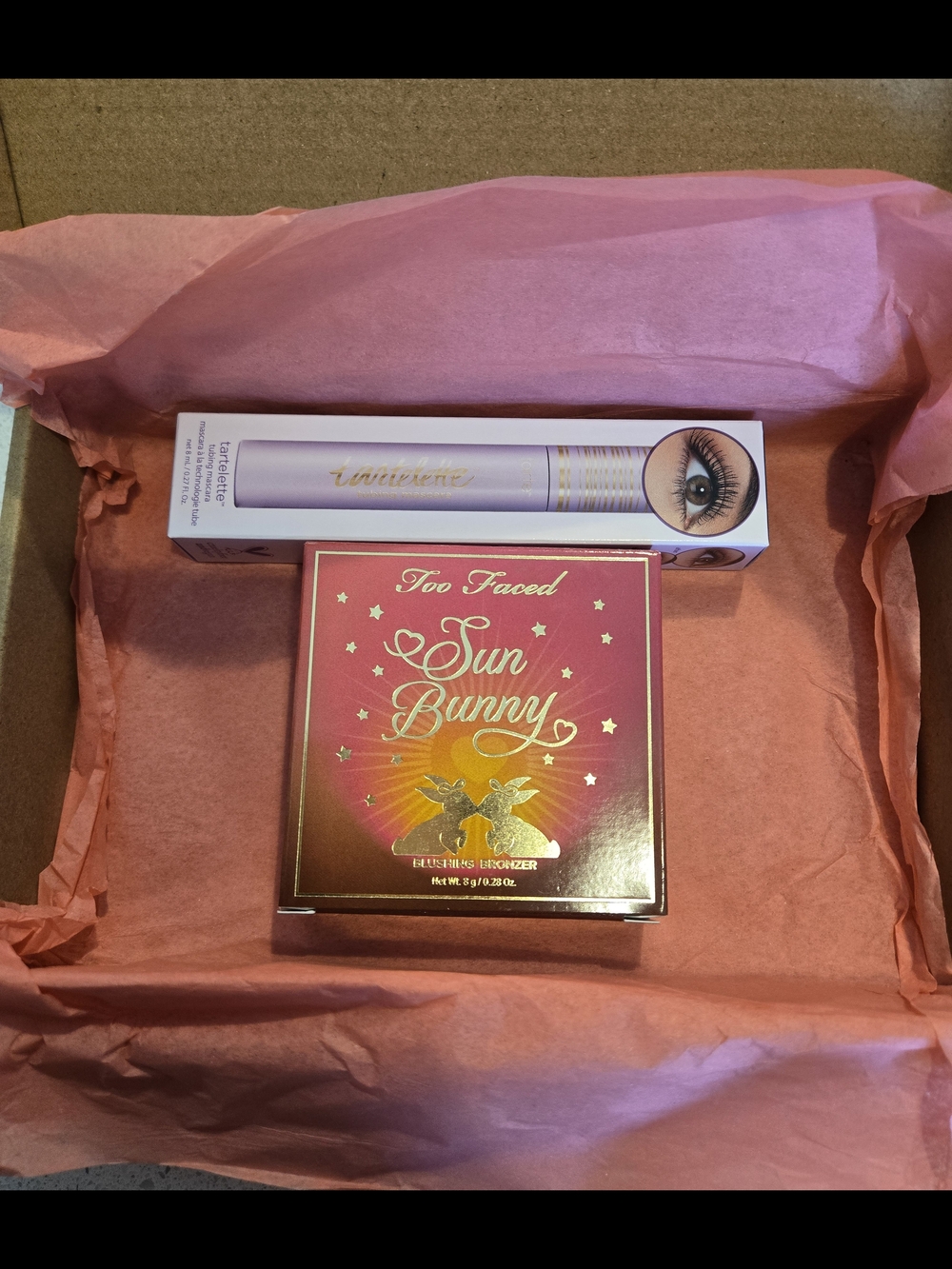 Too Faced Sun Bunny Bronzer and Tarte Mascara